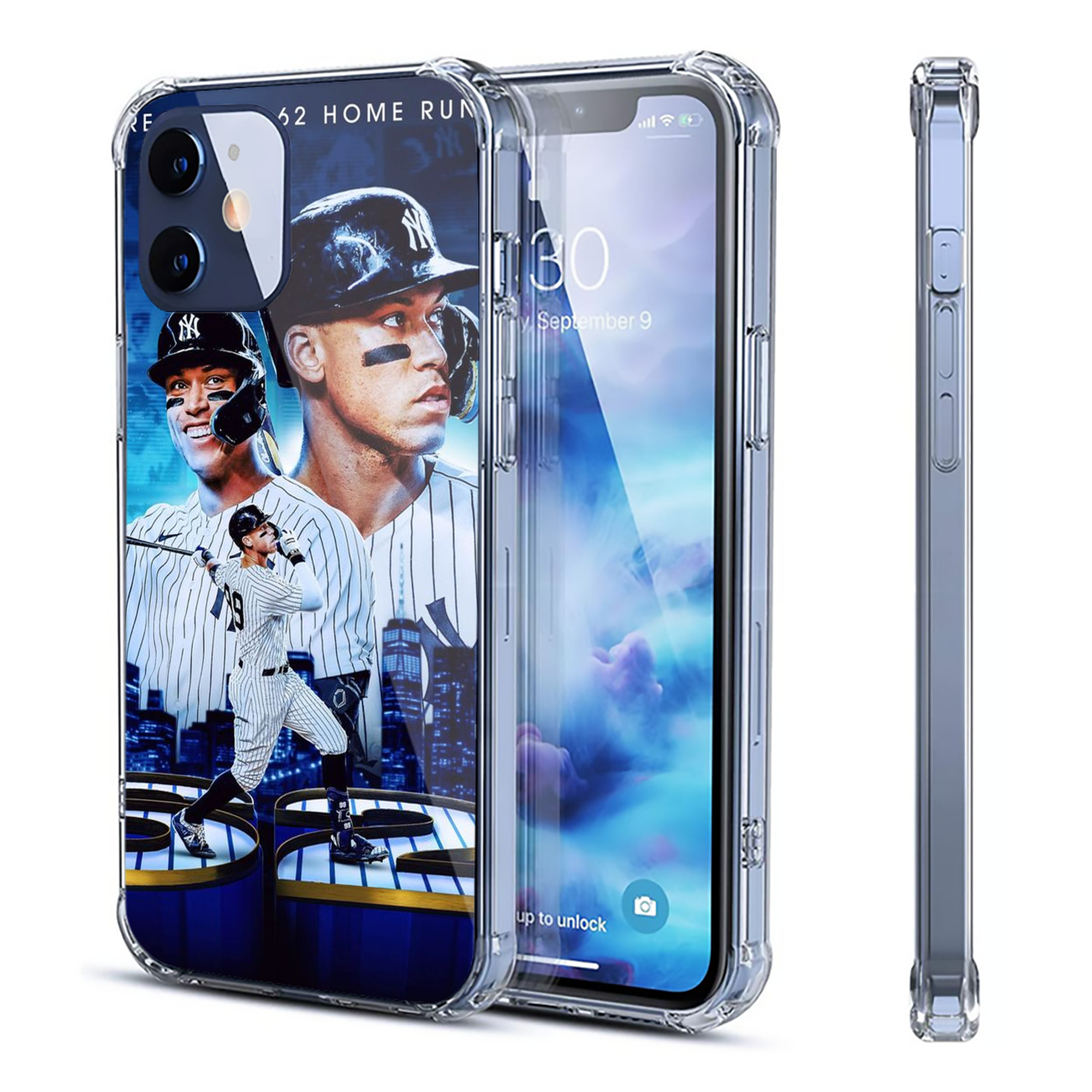 Aaron Judge AL Record 62 Home Runs Clear IPhone 12 Case – Soft TPU With UV Print – Enhanced Drop Protection, Precise Fit, Anti-Fingerprint, Customizable Design, Scratch-Resistant, Yellow-Resistant